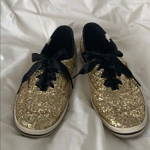 Limited Edition Gold Glitter Kate Spade Keds
